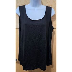 Black Charter Club Sleeveless Nylon & Spandex Tank Top Size L